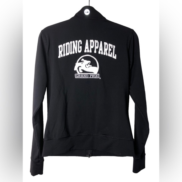 Grand Prix Riding Apparel Black Fitted Zip Up Lightweight Jacket Size Small - Picture 9 of 9